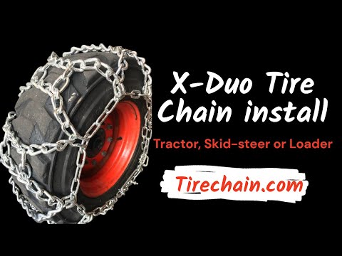 X-Duo tractor tire chain installation video