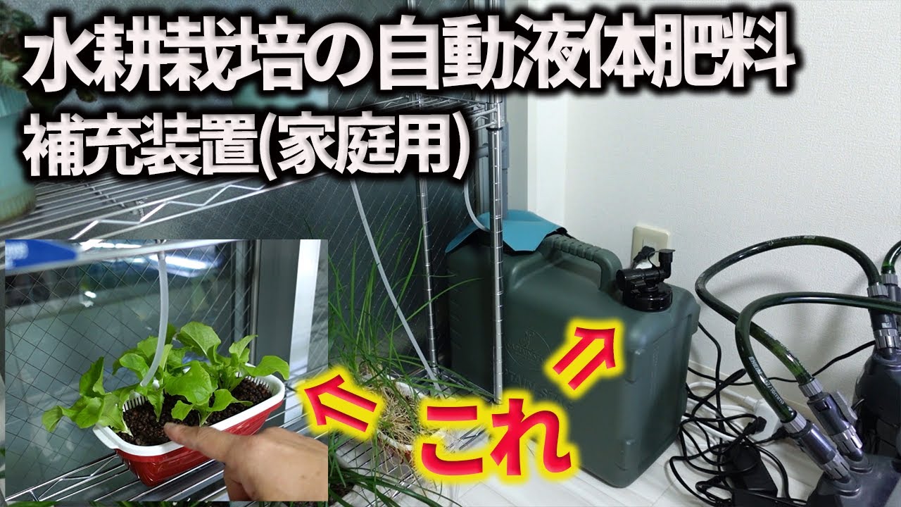 【水耕栽培大学】水耕栽培の自動液体肥料補充装置ご紹介！！