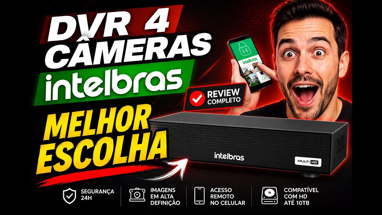 Miniatura da avaliação em vídeo de DVR INTELBRAS MHDX 1204-C Dual Audio Bi-direcional