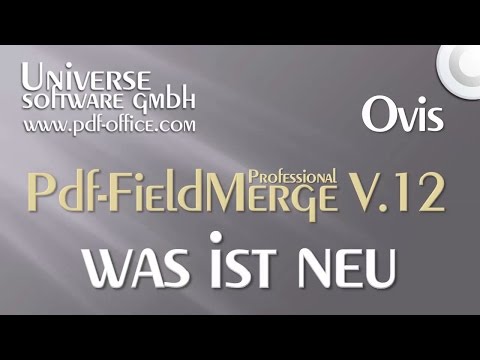 pdf-FieldMerge Professional - Was ist neu