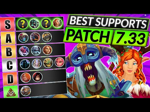 NEW SUPPORT HERO TIER LIST Patch 7.33 - BEST Supports for EASY MMR - Dota 2 Meta Guide