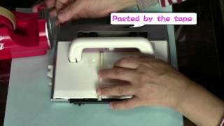 How to use the non electronic L carrige on the electronic knitting machine