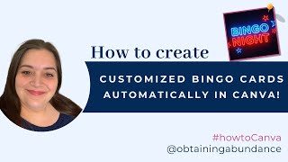 How To Create Custom Bingo Cards in Canva FREE!