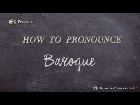 Part of a video titled How to Pronounce Baroque (Real Life Examples!) - YouTube