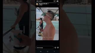 billy singing along with his song say you will  on vacation