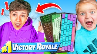 Wireless KEYBOARD Prank On Faze H1ghSky1 Playing Fortnite LIVE!! *Little Sister*