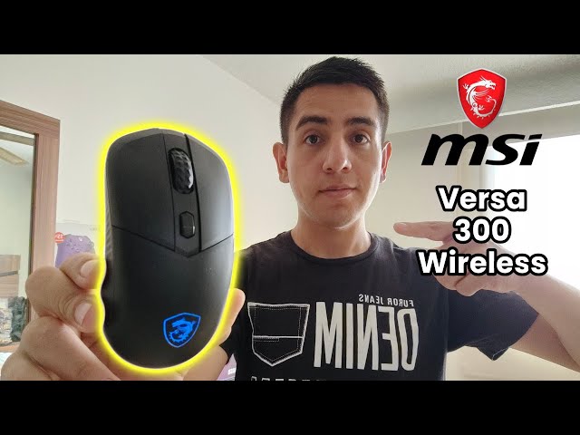 Vídeo relacionado con MSI Versa 300 Wireless Gaming Mouse - Sensor óptico de 8000 dpi, tasa de sondeo de 1000 Hz, simétrico, Kailh de 30M+ clics, 6 Botones, batería de 50 Horas, latencia de 1ms, RGB, 60g, Blanco