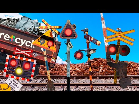 The Railroad Crossing Loaded onto a Scrap Collection Train (Bahnübergang)