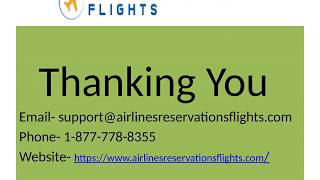 Airlines Reservations Flights