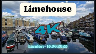 Walking Through Limehouse – London's Hidden Gem - 4K - 15.06.2025