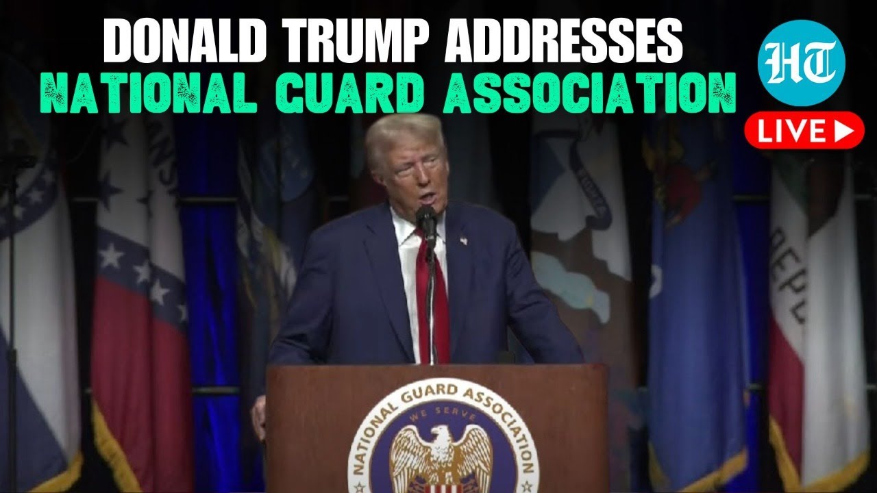 Donald Trump Live: Former President Addresses The National Guard Association | US elections | Harris