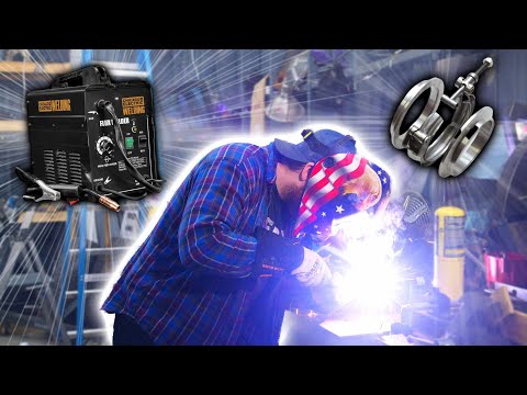 How to Weld Stainless Steel V Bands with a 120V Harbor Freight Welder - with Headers & Cherry Bombs!