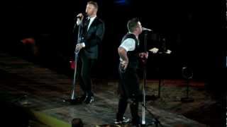 Robbie Williams [Eight Letters] with Gary Barlow LIVE at The O2 London, 23rd Nov 2012