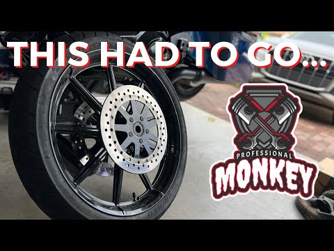 Harley Davidson Road Glide Custom Wheel Swap for safer brakes!