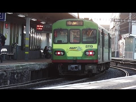IE 8100 Class Dart Train number 8119 - Tara Street Station, Dublin