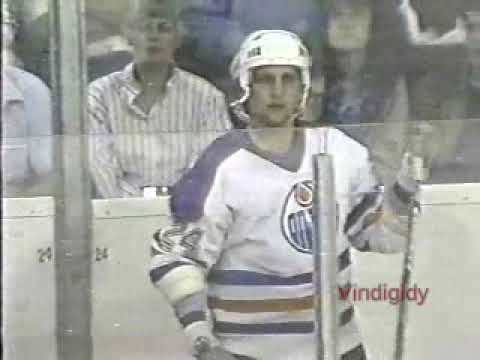 Jay Miller almost fights McClelland - Game 1 of 1988 Finals