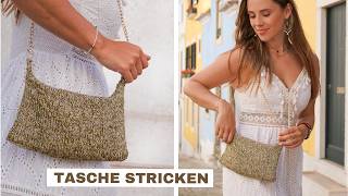 Knitting a bag for beginners – Make a stylish clutch yourself 🧶✨