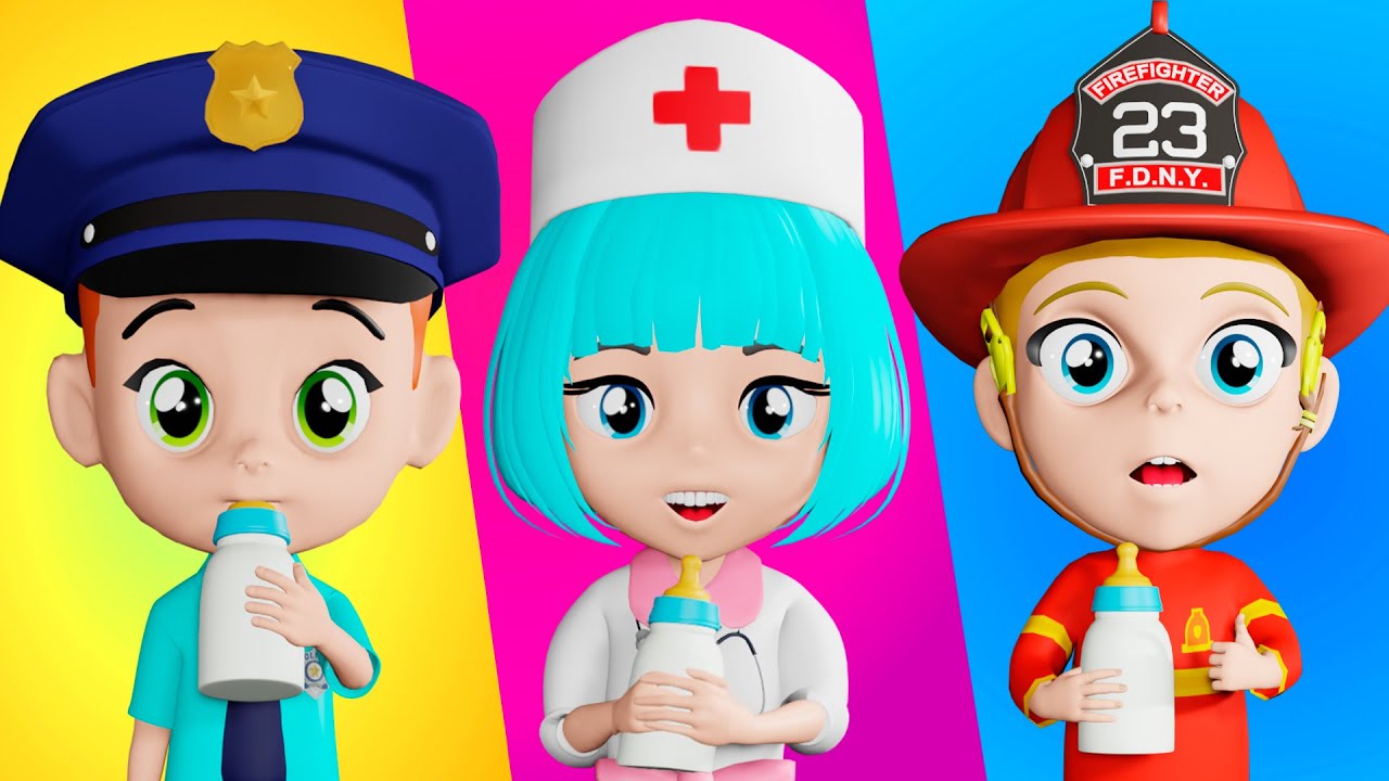 Baby Police Officer Don't Cry Song | Kids Songs and Nursery Rhymes | Lights Kids 3D