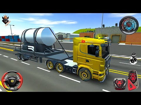 Heavy Excavator Transport Construction - Long Trailer Truck Driving Simulator | Android Gameplay