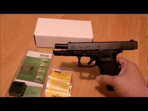 MGW rear sight with Ed Brown front sight tools for Glock 17 sight upgrade.