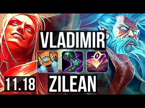 VLADIMIR vs ZILEAN (MID) | 10/0/3, 900+ games, Legendary, 900K mastery | EUW Diamond | v11.18