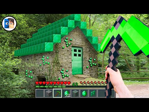Skreeper - Minecraft in Real Life POV EMERALD HOUSE in Realistic Minecraft EN LA VIDA REAL #skreeper