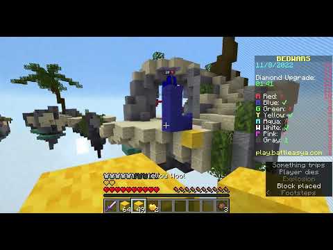 Insane battle in Minecraft Bedwars! (Lighthouse)