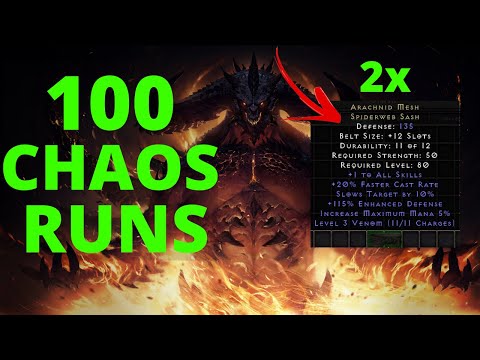 Diablo 2 Resurrected | Lucky Loot From 100 Hell Chaos Runs | D2R Highlights
