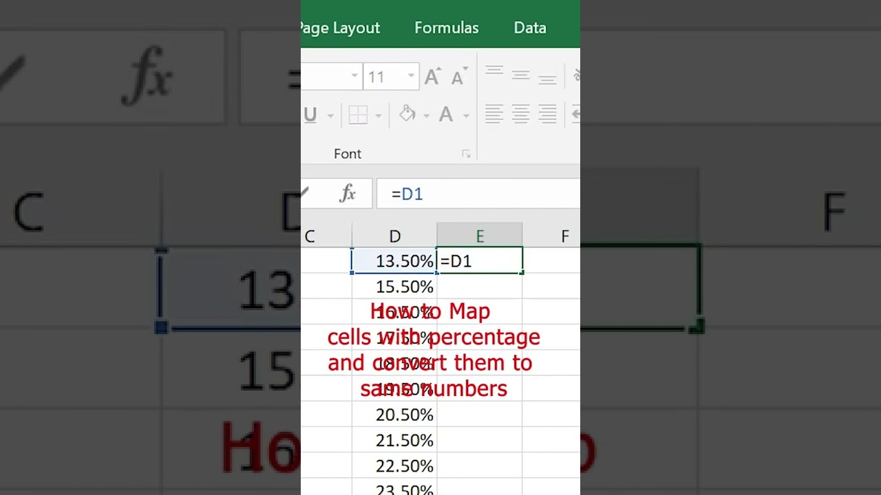 EXCEL: Cell Mapping - excel tricks #shorts #exceltips #excel