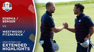 Koepka & Berger vs Westwood & Fitzpatrick | Extended Highlights | 2020 Ryder Cup