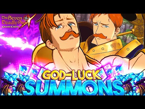 GODLY LUCK!! RED ESCANOR SUMMONS GO WAY TOO WELL!! | Seven Deadly Sins: Grand Cross