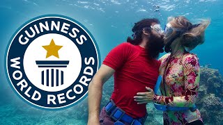 The longest underwater kiss: A couple in love in the Maldives set a new Guinness record