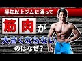 半年以上ジムに通って、筋肉が大きくならないのはなぜ?