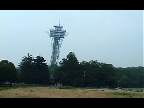 Demolition of Civil War battlefield tower in Gettysburg, PA - July 2000
