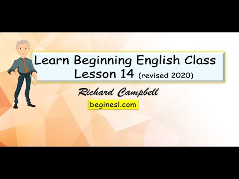 Learn Beginning English Class Lesson 14 revised 2020