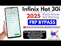 Infinix Hot 30i Google FRP Bypass Without PC 2025 WiFi Share Article Not Open Fix YouTube Update