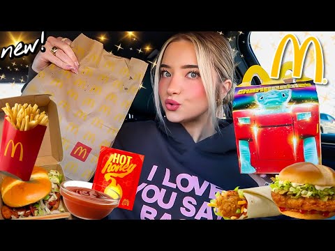 Eating McDonald's NEW Hot Honey Menu Items + Changeables Happy Meals!
