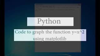 Python:Code to plot graph of y = x^2 using matplotlib