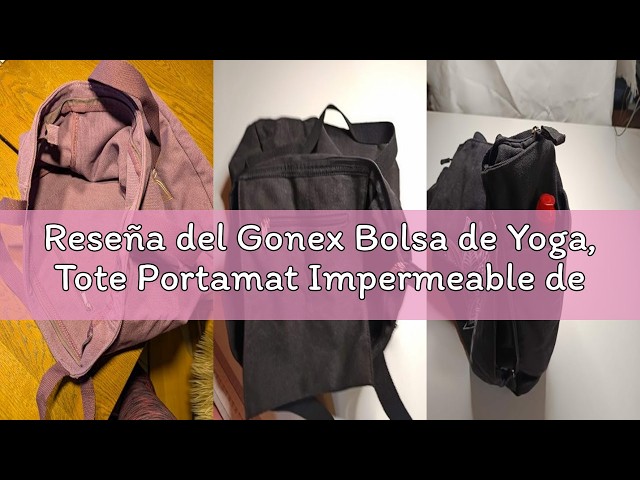 Vídeo relacionado con Gonex Bolsa de Yoga, Tote Portamat Impermeable de Alta Capacidad con Múltiples Bolsillos, Bolso Deportivo de Lona Unisex para Gimnasio, Pilates y Entrenamiento