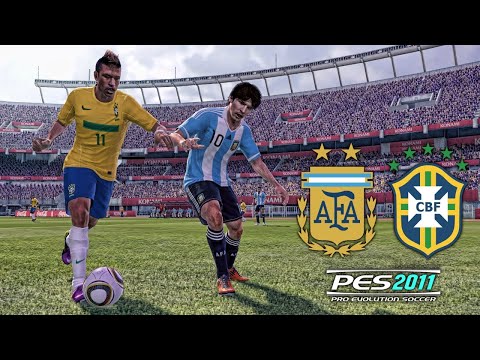 Argentina v Brazil - PES 2011 MESSI VS NEYMAR!