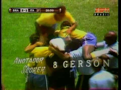 Brasil 4 x 1 Itália Copa 70 - Gol de Gérson