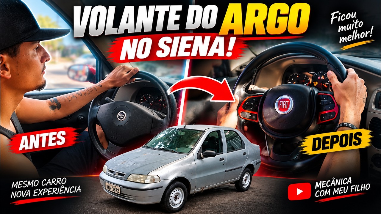 COMO COLOCAR O VOLANTE DO FIAT ARGO NO SIENA?