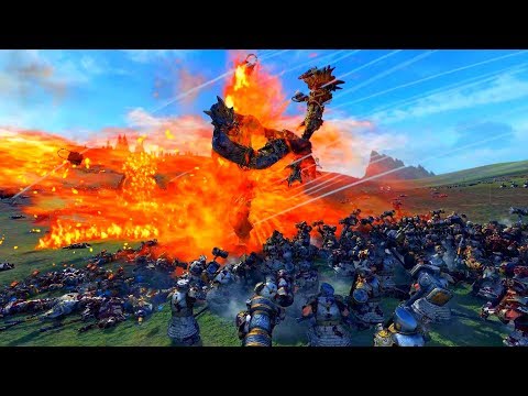 Dwarfs vs Warriors of Chaos - 40000 Points, Epic Cinematic Battle, Total War: Warhammer 2
