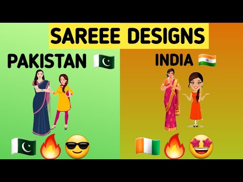 Pakistani saree vs Indian saree designs | saree designs | Nimra Waqas