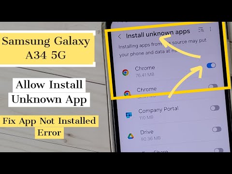 Samsung Galaxy A34 5G | Allow & Deny Install Unknown Apps Permission | Enable Unknown Sources