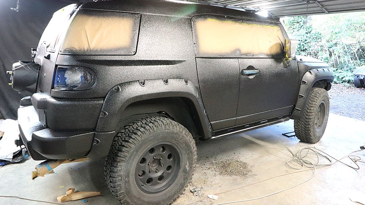 FJ Cruiser Build Pt 7 - DIY Truck Bed Liner Paint Job