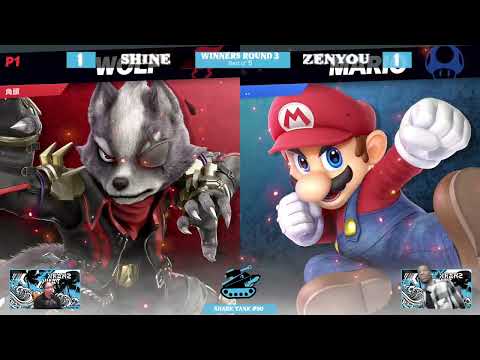 Shark Tank #90 Winners Quarter Final - Zenyou (Mario) Vs. ShiNe (Wolf) - SSBU Tournament
