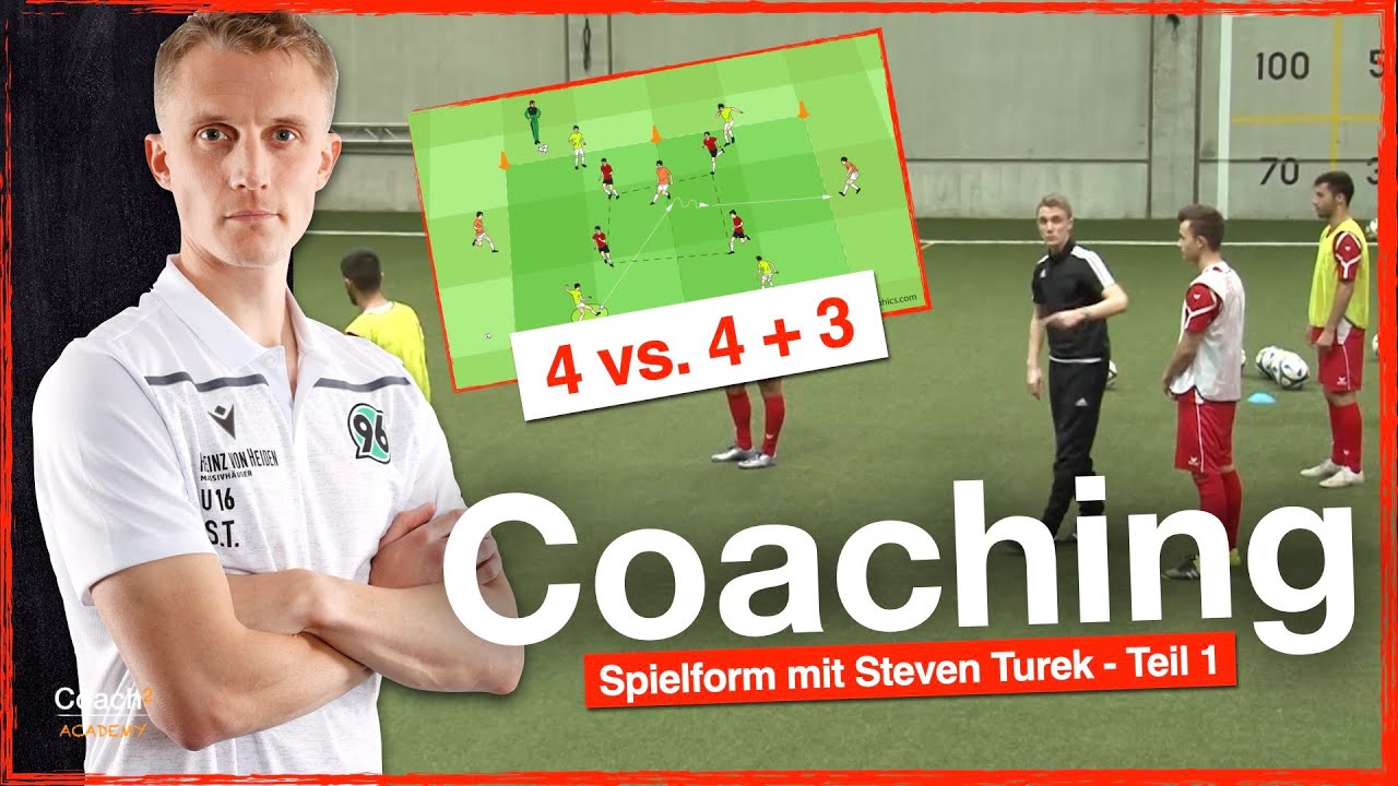 Teil 1: 4 vs. 4 plus 3 mit Praxiscoaching I Coach² - Fußballtraining