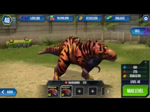 RAJASAURUS LEVEL 40 Jurassic World The Game