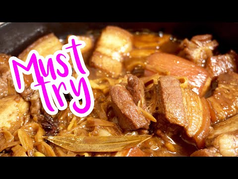 Chinese Humba | Braised Pork Belly With Taro , Dried Banana Blossoms